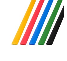 Набор термоусадочной трубки 10,0/5,0 мм, пять цветов (упак. 50 шт. по 1 м)  29-0160  REXANT