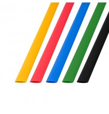 Набор термоусадочной трубки 10,0/5,0 мм, пять цветов (упак. 50 шт. по 1 м)  29-0160  REXANT