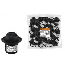 Патрон Е27 с кольцом, термостойкий пластик, черный  SQ0335-0052  TDM ELECTRIC