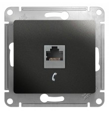 Glossa Антрацит Розетка телефонная RJ11  GSL000781T  SE
