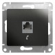 Glossa Антрацит Розетка телефонная RJ11  GSL000781T  SE