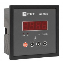 Амперметр AD-961s цифровой на панель 96x96 (квадратный вырез) однофазный в коротком корпусе PROxima  AD-961s  EKF