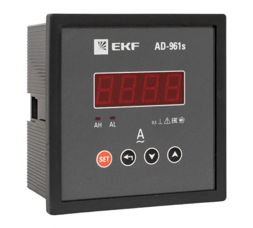 Амперметр AD-961s цифровой на панель 96x96 (квадратный вырез) однофазный в коротком корпусе PROxima  AD-961s  EKF