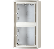 Рамка для вертикальной и горизонтальной установки, 2 поста, накладной монтаж; дюропласт; нержавеющая сталь; Edelstahl  ES2582A-L  Jung