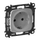 Valena ALLURE DIY Алюминий Розетка 1-ая с/з с защитными шторками, винт.зажим  753924  Legrand