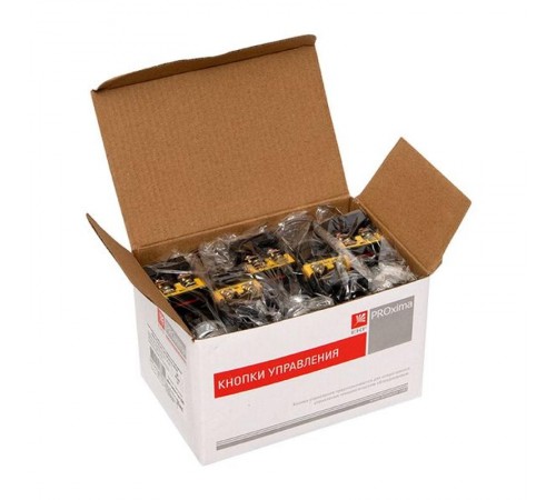 Кнопка AELA-22 "Грибок" белая с подсветкой NO+NC 220В EKF PROxima  pbn-aela-1w-220  EKF