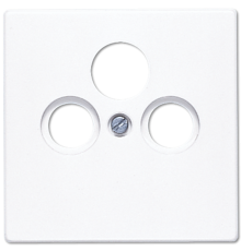 Крышка для SAT-TV-FM-розеток, фиксация винтом; термопласт; белый; LS990  LS990SATWW  Jung