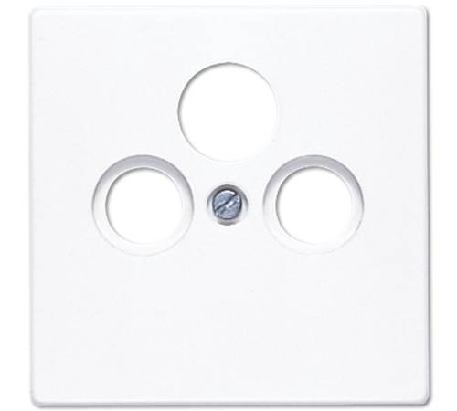 Крышка для SAT-TV-FM-розеток, фиксация винтом; термопласт; белый; LS990  LS990SATWW  Jung