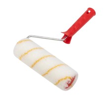 Валик полиамид белый с желтой полосой, ворс 11 мм, ширина ролика 180 мм,  42 мм, бюгель 6 мм  89-0025  REXANT