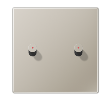 Центральная плата, 1 пост, 2 тумблера, конус с окошком; металлическое исполнение; нержавеющая сталь; серия LS  ES12-5KOK1  Jung