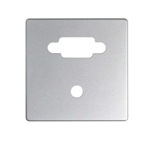 Simon 82 Накладка для коннектора VGA HD15, "мама" + мини-джек 3,5 мм, S82, S82N, алюминий  8200091-033  Simon