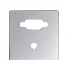 Simon 82 Накладка для коннектора VGA HD15, "мама" + мини-джек 3,5 мм, S82, S82N, алюминий  8200091-033  Simon