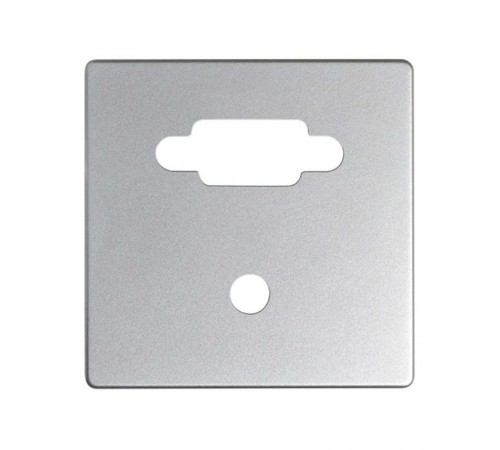 Simon 82 Накладка для коннектора VGA HD15, "мама" + мини-джек 3,5 мм, S82, S82N, алюминий  8200091-033  Simon