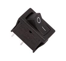 Выключатель клавишный 250V 6А (2с) ON-OFF черный Mini  36-2110  REXANT