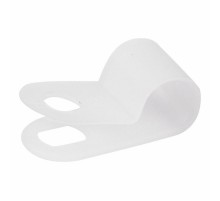 Кабельная скоба под винт 6 мм, белая, упаковка 50 шт.  07-4406  REXANT