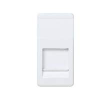 Simon 27 Адаптер со шторками на 1 коннектор AMP (UTP, FTP, RJ12), узкий модуль, S27, белый  27087-34  Simon