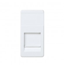 Simon 27 Адаптер со шторками на 1 коннектор AMP (UTP, FTP, RJ12), узкий модуль, S27, белый  27087-34  Simon