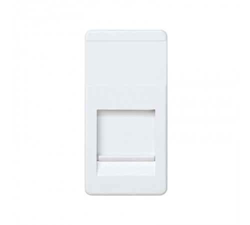 Simon 27 Адаптер со шторками на 1 коннектор AMP (UTP, FTP, RJ12), узкий модуль, S27, белый  27087-34  Simon