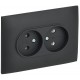 SKANDY Розетка 2-местная без з/к/ш 10А в сб. SK-R10G графит  SK-R20-10-K53-F  IEK