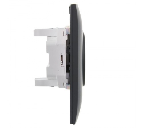 SKANDY Розетка 2-местная без з/к/ш 10А в сб. SK-R10G графит  SK-R20-10-K53-F  IEK