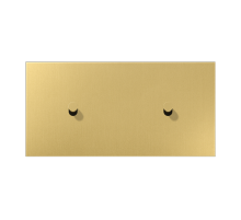 Центральная плата, 2 поста, для горизонтальной установки, тумблеры 1+1,конус; металлическое исполнение; латунь классик; серия LS  ME12-200CK25  Jung