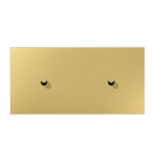 Центральная плата, 2 поста, для горизонтальной установки, тумблеры 1+1,конус; металлическое исполнение; латунь классик; серия LS  ME12-200CK25  Jung