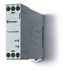 Термисторное реле (PTC); без памяти отказов; питание 230В АС; выход 1NO 10A; ширина 22.5мм; степень защиты IP20  719182300300  Finder
