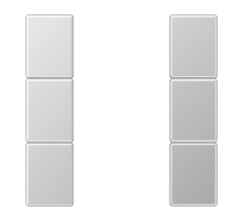 комплект накладок 3гр алюминий AL2503TSA Jung