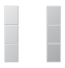 комплект накладок 3гр алюминий AL2503TSA Jung