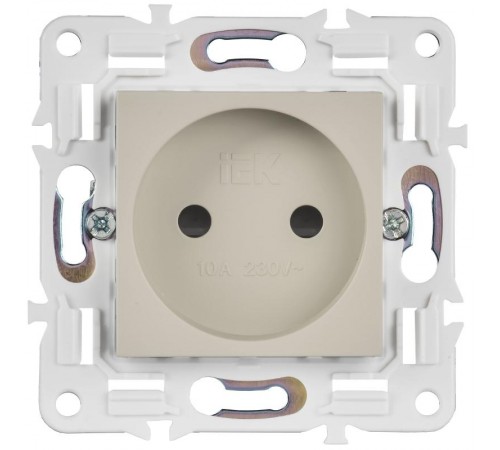 SKANDY Розетка без з/к с з/ш 10А SK-R01B бежевый  SK-R13-10-K10  IEK