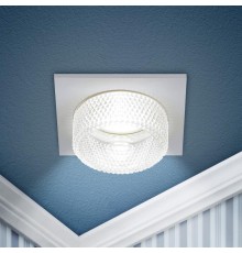 Светильник встраиваемый декоративный DK110 WH/CL MR16 GU5.3 белый прозрачный  Б0058411  ЭРА