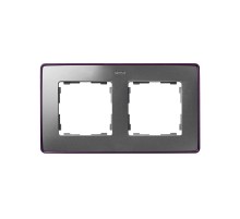 Simon 82 Рамка декоративная, 2 поста, Select, S82 Detail, алюминий-фиолетовый металлик  8201620-254  Simon