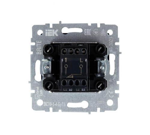 BRITE Выключатель 1-клавишный самовозвратн. 10А ВС10-1-4-БрТБ темная бронза  BR-V14-0-10-K45  IEK