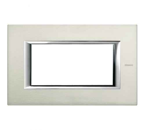 Axolute декоративные накладки прямоугольной формы, алюминий, алюминий, на 4 модуля  HA4804XC  Legrand