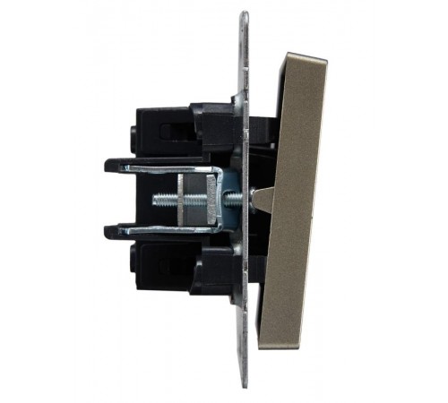 BRITE Выключатель 1-клавишный проходной 10А ВС10-1-6-БрШ шампань  BR-V12-0-10-K37  IEK