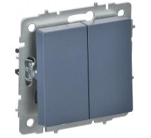 BRITE Выключатель 2-клавишный перекрестный 10А ВС10-2-3-БрМ маренго  BR-V23-0-10-K35  IEK