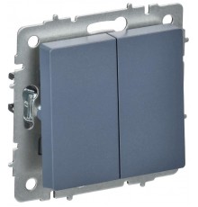 BRITE Выключатель 2-клавишный перекрестный 10А ВС10-2-3-БрМ маренго  BR-V23-0-10-K35  IEK