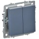 BRITE Выключатель 2-клавишный перекрестный 10А ВС10-2-3-БрМ маренго  BR-V23-0-10-K35  IEK