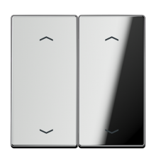 Клавиша для KNX кнопки с символами "стрелки", 2 группы; металл; хром  GCR102P  Jung