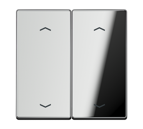 Клавиша для KNX кнопки с символами "стрелки", 2 группы; металл; хром  GCR102P  Jung