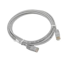 Патч-корд TERACOM Cat.5E (1Гбит/с) неэкранированный UTP оболочка PVC серый (3м)  TRC-5EUTP-PVC-3M-GY  EKF
