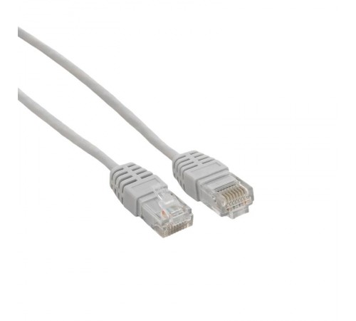 Патч-корд TERACOM Cat.5E (1Гбит/с) неэкранированный UTP оболочка PVC серый (3м)  TRC-5EUTP-PVC-3M-GY  EKF