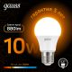 Лампа светодиодная LED 10Вт E27 220В 3000К A60  102502110  Gauss