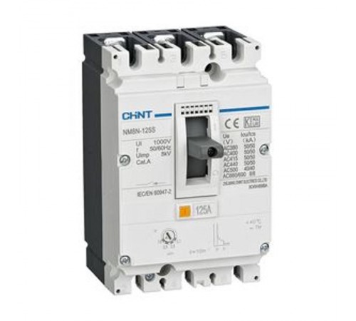 Выключатель автоматический NM8NDC-125B TM 3P 80А 25кА с рег. термомаг. расцепителем (R)  271738  CHINT