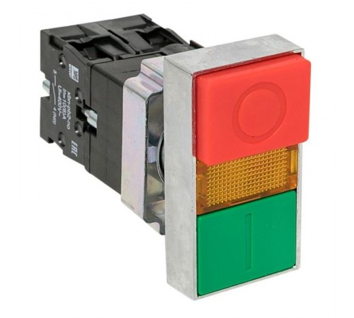 Кнопка  LAY5-BW8465 "I-O" прямоугольная 230В NO+NC EKF PROxima  pbn-bw8465  EKF