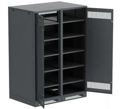 ITK LINEA B Шкаф (пустой) 2000х1400мм дверь двуст. мет. чер.  LB05-20H49-2M  ITK