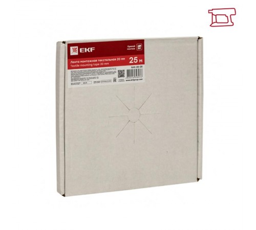 Лента монтажная текстильная 20мм (25м) EKF PROxima  tmt-20-25  EKF