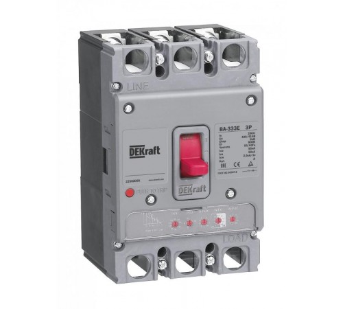 Силовой авт. выкл. с электрон. расц. 3P 32А 50кА ВА-333E  22490DEK  DEKraft