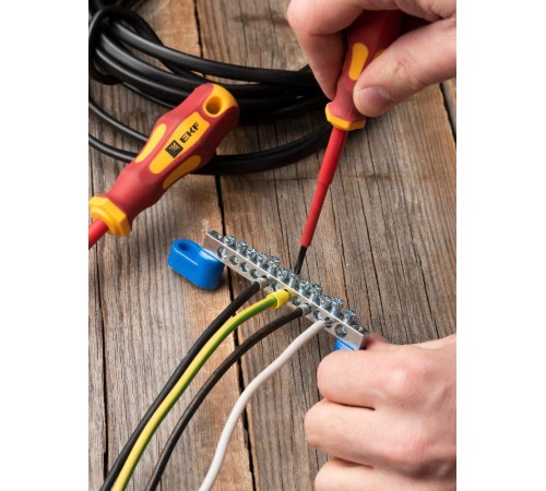 Шина "N" 63.12 (2 изолятора стойка) никель EKF PROxima  sn1-63-12-2  EKF