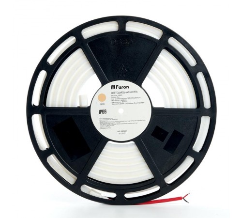 Лента светодиодная LS651/ 180SMD(2835)/м 14,4Вт/м 12V 5000*13*13мм неоновая, 3000К, IP68  32095  FERON
